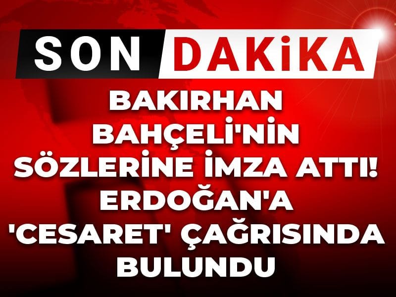 Son Dakika | Bakırhan Bahçeli'nin sözlerine imza attı Erdoğan'a 'Cesaret' çağrısında bulundu