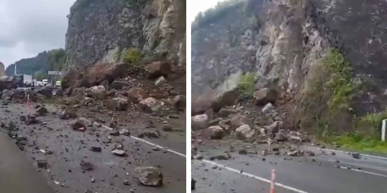 Artvin’de heyelan! Yol ulaşıma kapandı