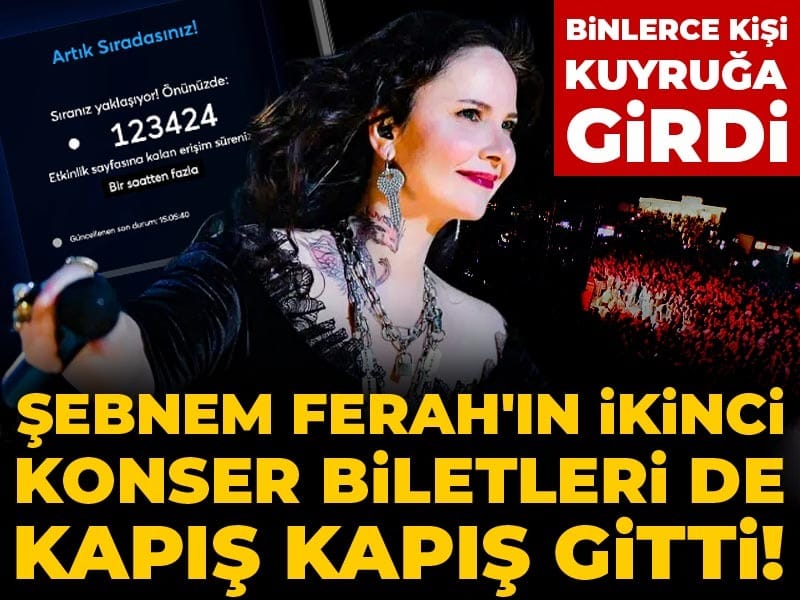 Şebnem Ferah'ın ikinci konser biletleri de kapış kapış gitti! Binlerce kişi kuyruğa girdi