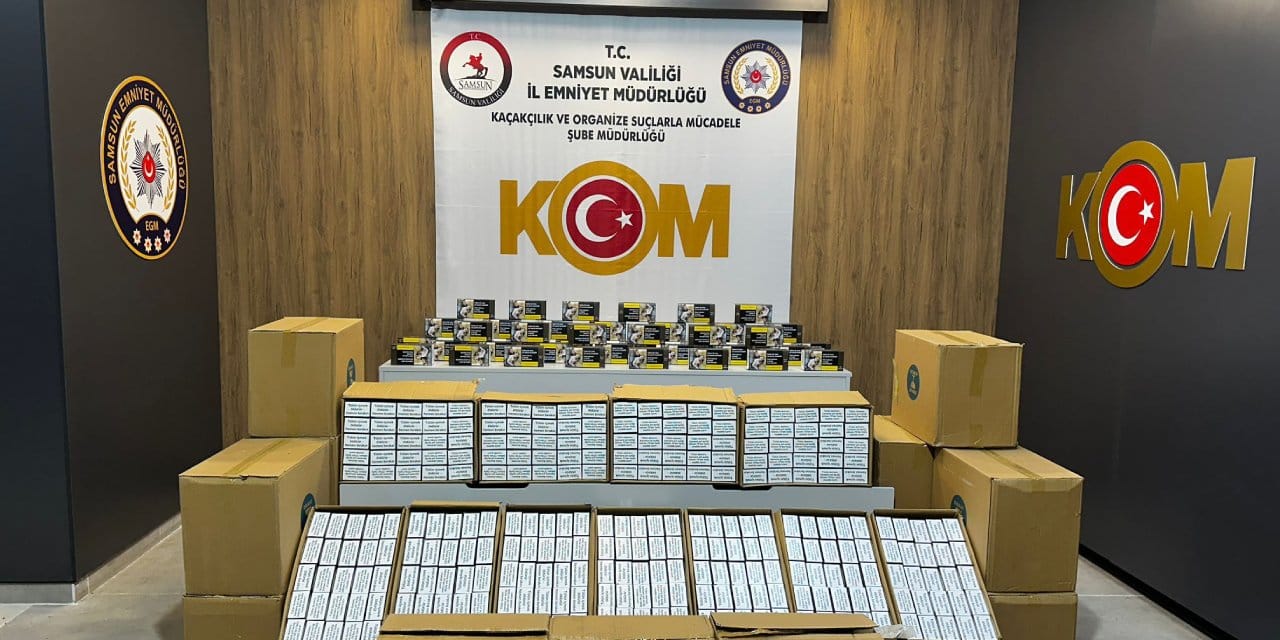 Samsun’da kaçakçılık operasyonu: 250 bin makaron ele geçirildi