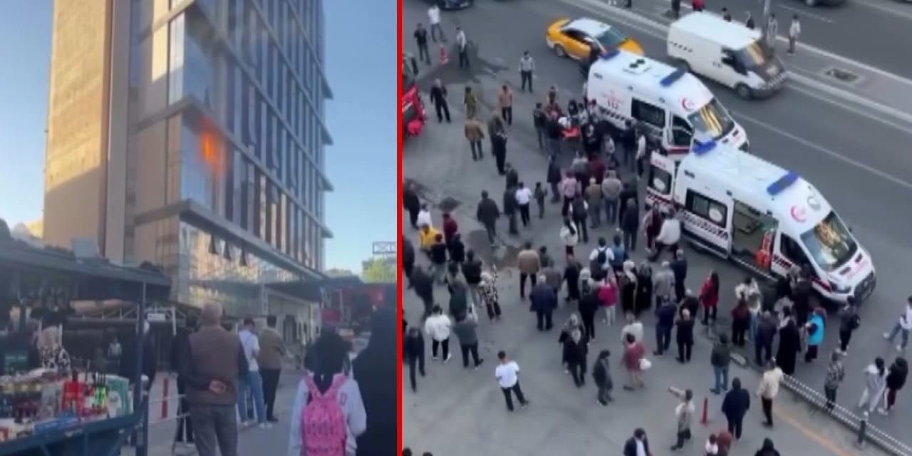 İnşaat halindeki otelde yangın! 5 işçi dumandan etkilendi bir kişi kaçarken düşüp ayağını kırdı