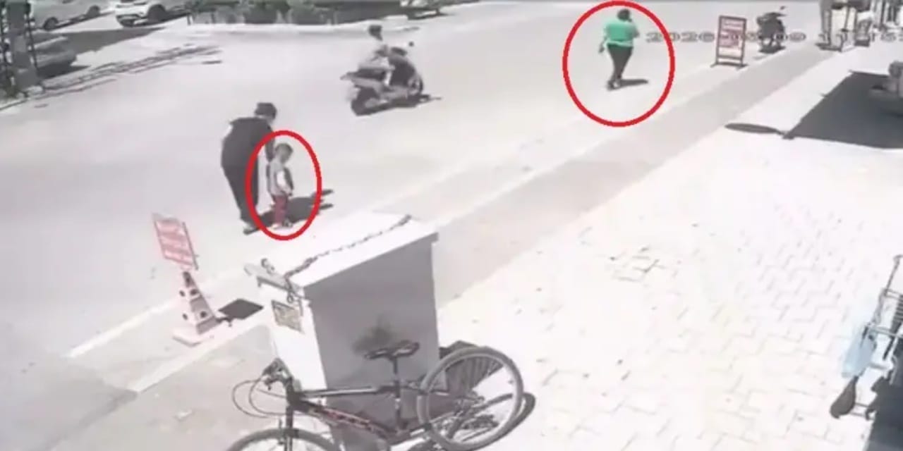 Anneler Günü öncesi kahreden görüntü: 2 yaşındaki çocuğu tekmeledi!