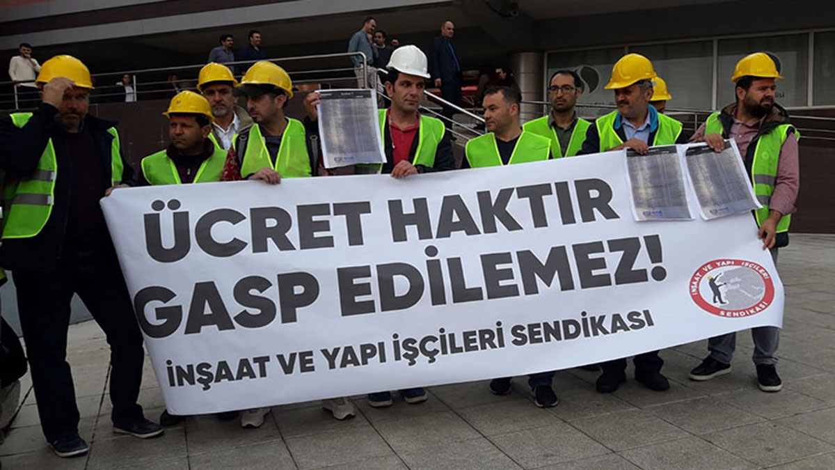 Maaşları ödenmeyen inşaat işçileri: Hakkımız olanı istiyoruz