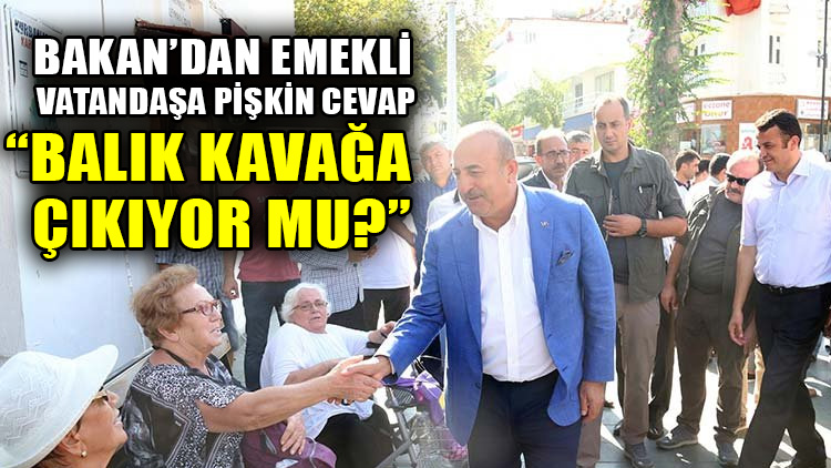 Bakan Çavuşoğlu'ndan emekli vatandaşa pişkin cevap: Balıklar kavağa çıkıyor mu?