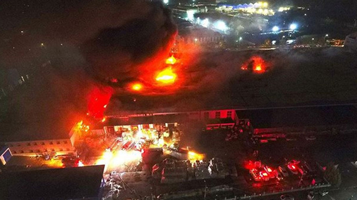Düzce'de fabrika yangını