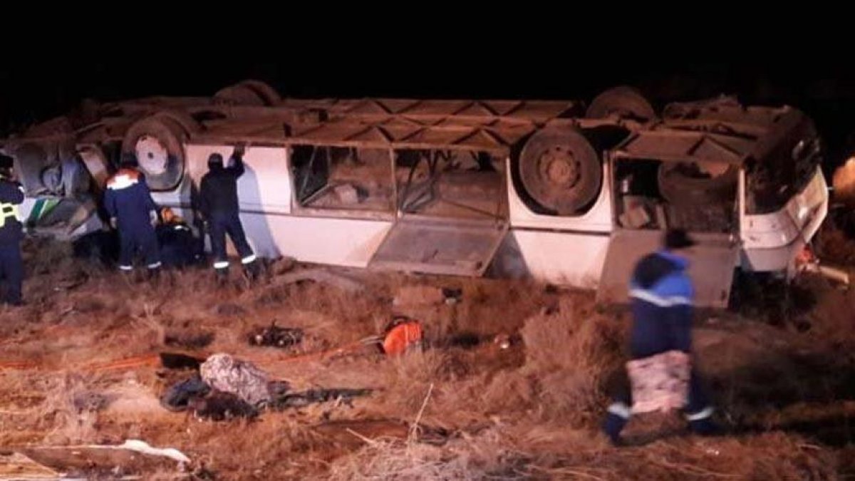 Kazakistan’da otobüsü devrildi: 7 ölü, 28 yaralı