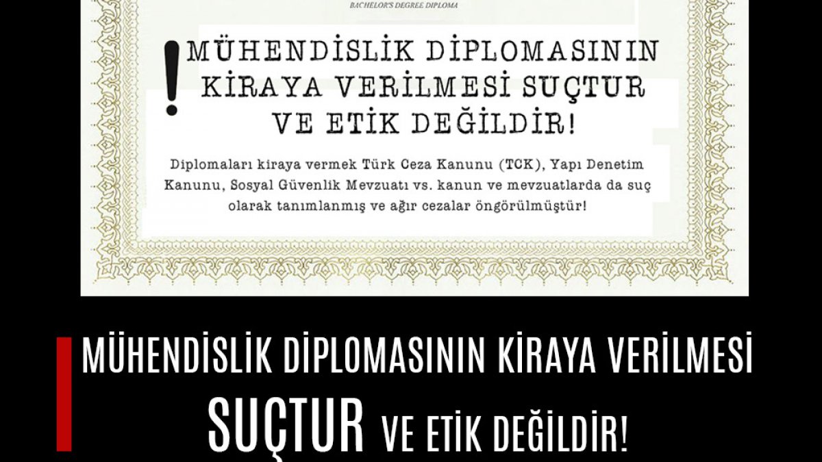 Ankara EMO'dan 'kiralık diploma' açıklaması 