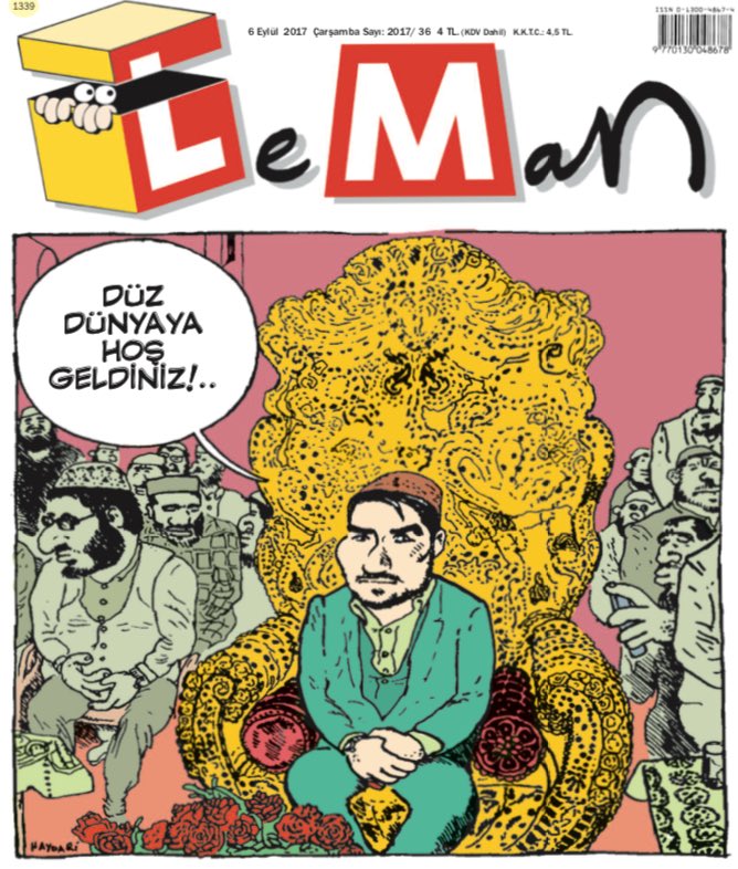 Menzil tarikatı mizah dergisi Leman'ın kapağında