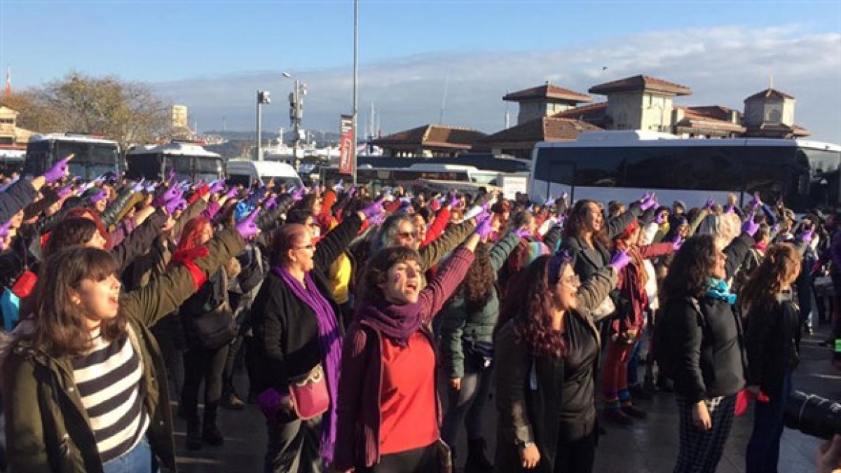 Kadınların Las Tesis eylemi Beşiktaş’ta
