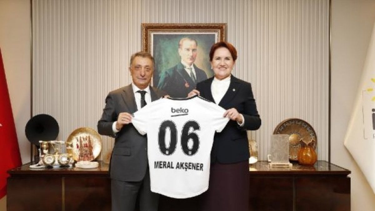 Beşiktaş Başkanı Ahmet Nur Çebi'den Meral Akşener'e ziyaret