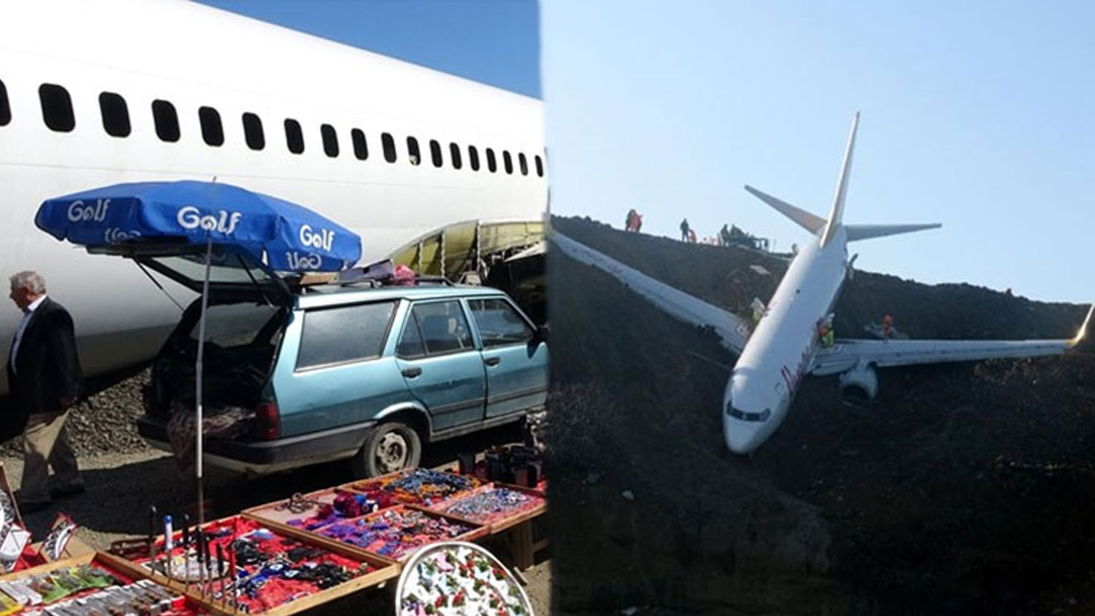 Pistten çıkan uçak 'millet kıraathanesi' yapılacaktı: Kaderine terk edildi
