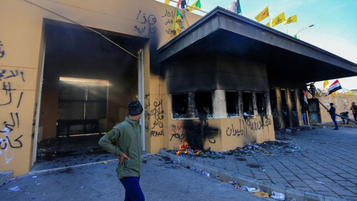 Haşdi Şabi, ABD Büyükelçiliği önünde eylem yapan milislerine 'çekilin' çağrısı yaptı