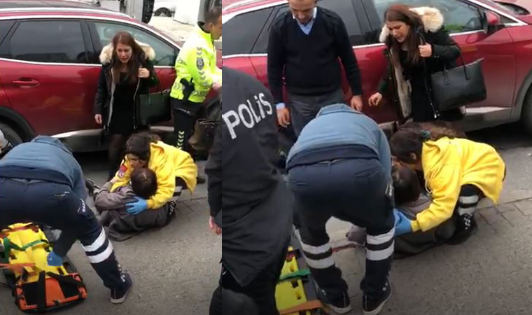Kadıköy'de 85 yaşındaki bir kadın, çekicin kaldırdığı araçtan düştü