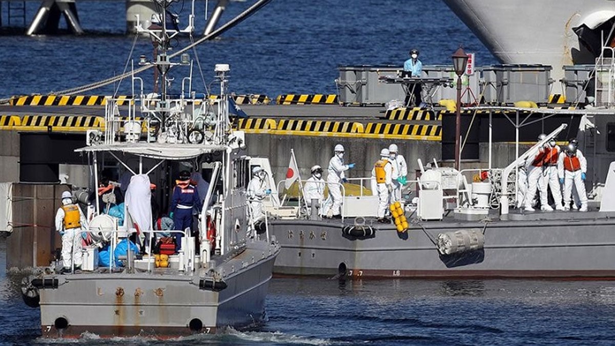 Japonya'da karantinaya alınan gemide corona virüsü salgını önlenemiyor