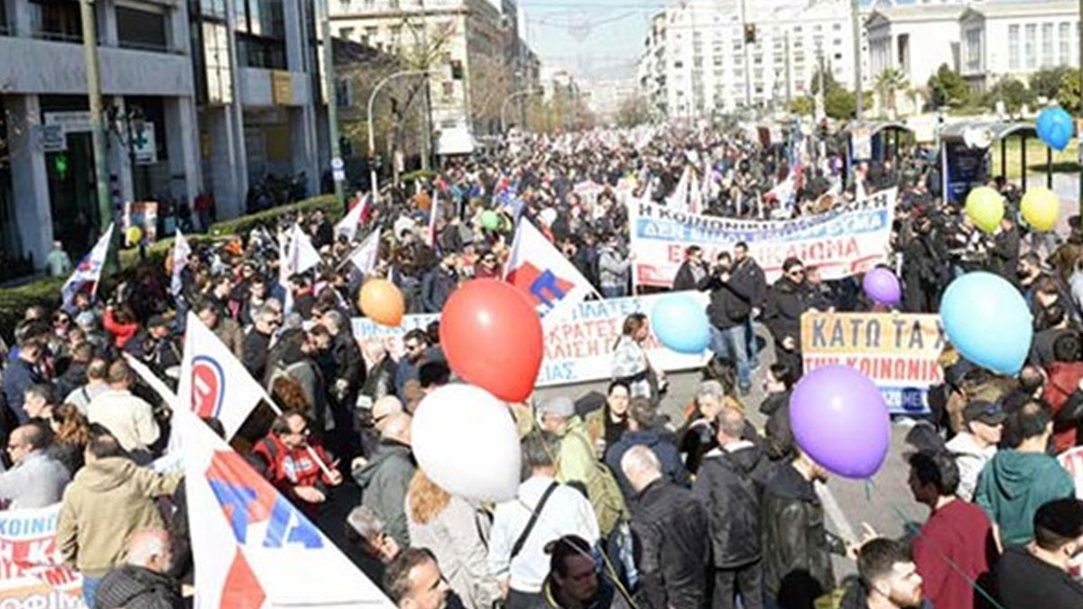 Yunanistan'da işçiler genel greve gitti