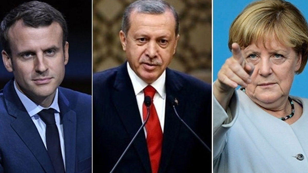 Erdoğan, Merkel ve Macron görüştü