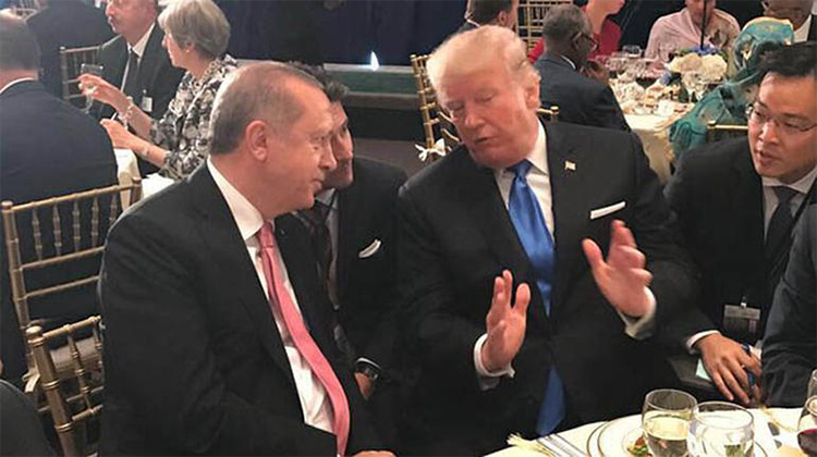 Cumhurbaşkanı Erdoğan ve ABD Başkanı Trump yemekte bir araya geldi