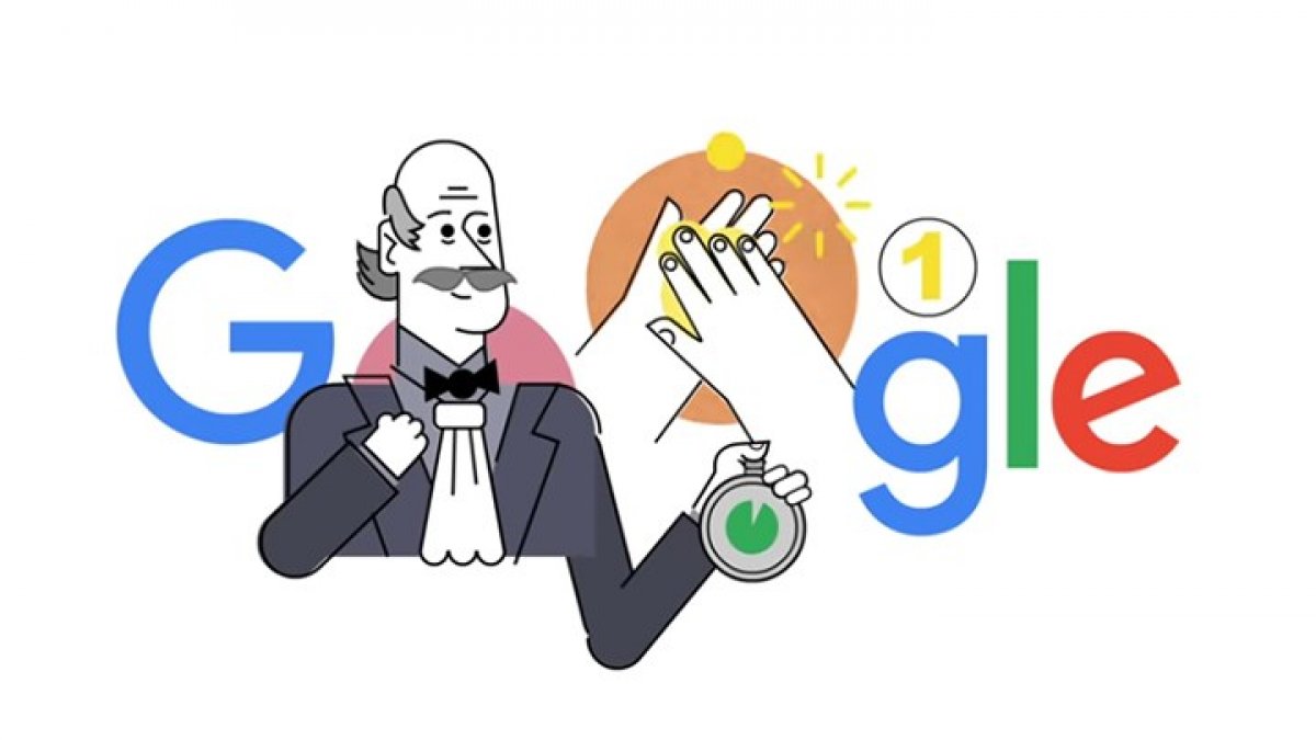 Google'dan el yıkamalı doodle