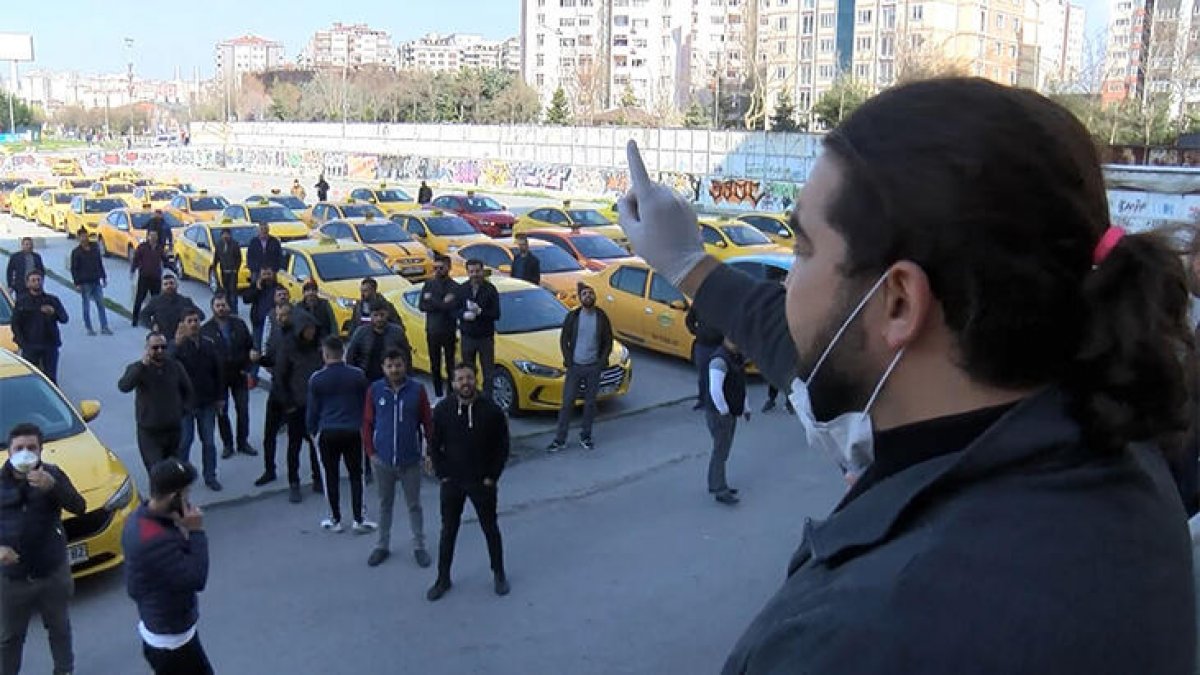 İstanbul'da taksicilerden eylem