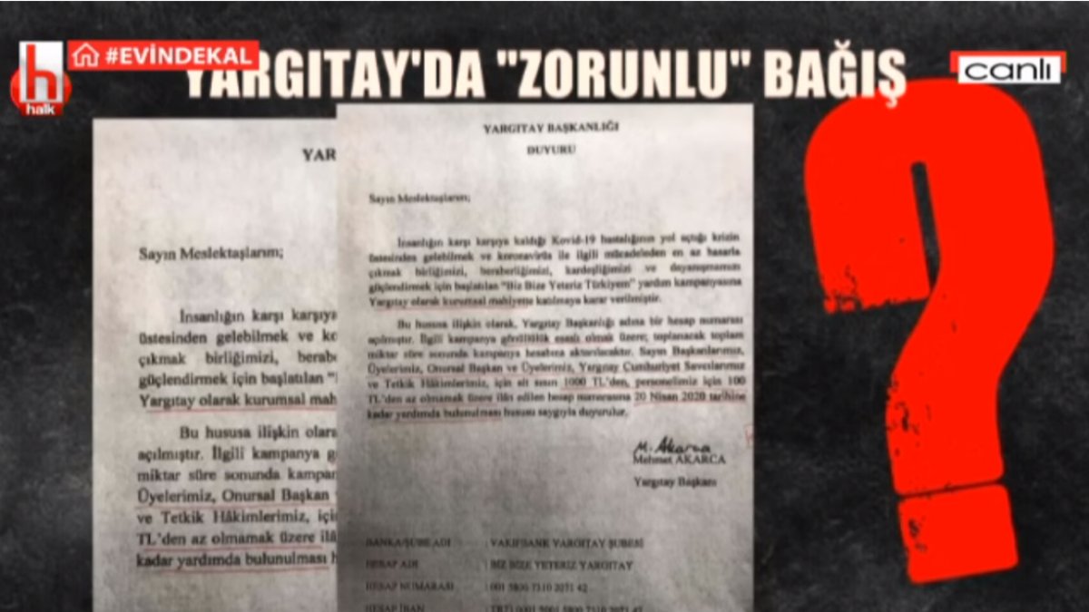 Yargıtay'ın zorunlu bağış talimatı Ayşenur Arslan ile Medya Mahallesi'nde belgeleri ile açıklandı
