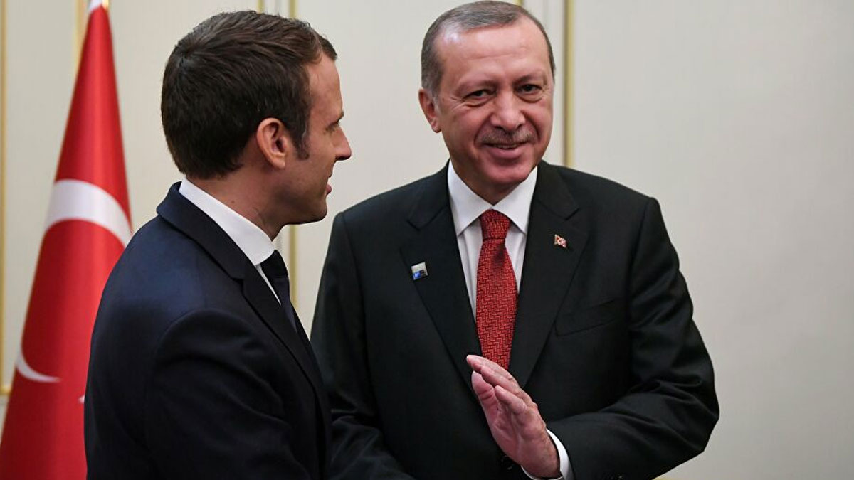 Erdoğan, Macron ile görüştü