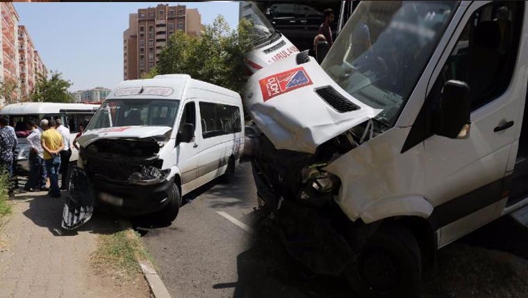 Diyarbakır'da Öğrenci servisiyle minibüs çarpıştı: 3'ü öğrenci 7 yaralı