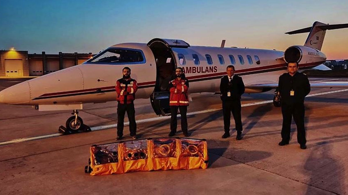 İsveç'te evine gönderilen Covid-19 hastası Türk vatandaşı uçakla Ankara'ya getirildi