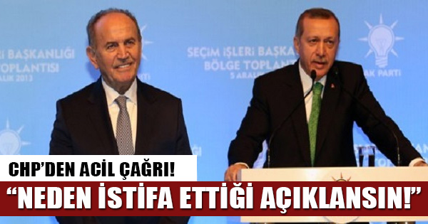 CHP’den AKP'ye Topbaş çağrısı: İstifa sebebini hemen açıklayın