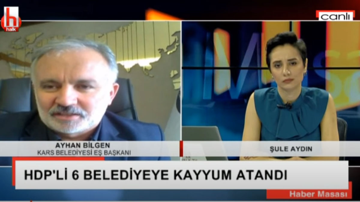 HDP'li belediyelere kayyum: HDP'li Bilgen Halk TV'ye konuştu