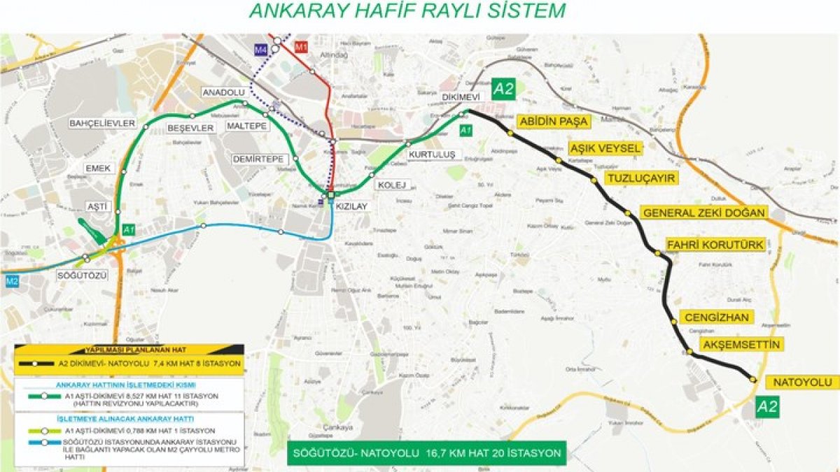 Ankara'da ulaşım ağı genişiyor: Dikimevi-Natoyolu metro hattı