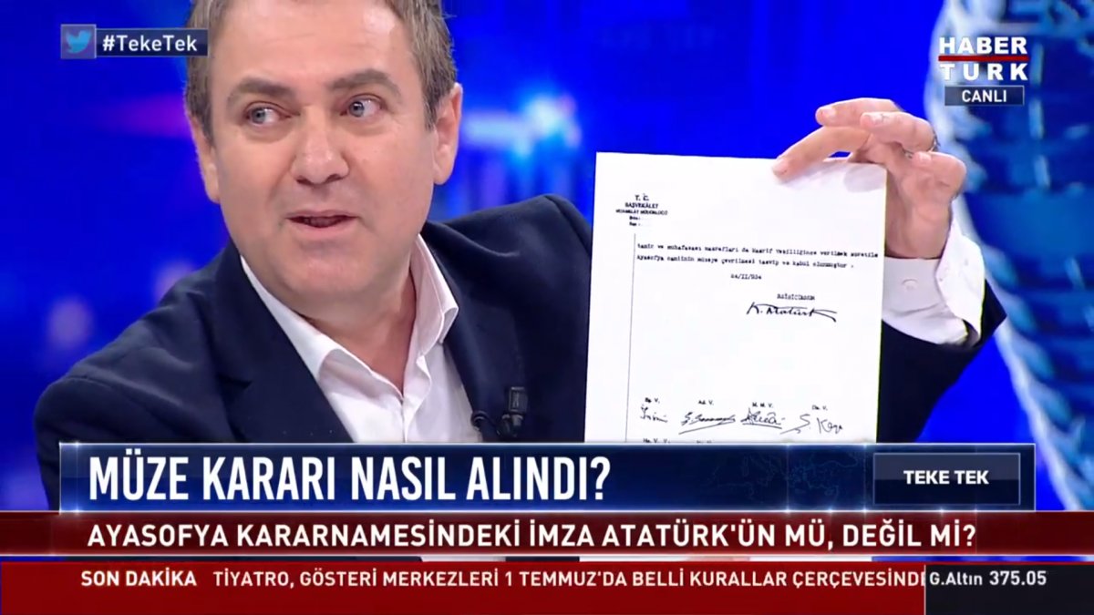 Sinan Meydan: Ayasofya kararnamesi Atatürk'ün yeni soyadıyla ilk imza attığı kararnamedir