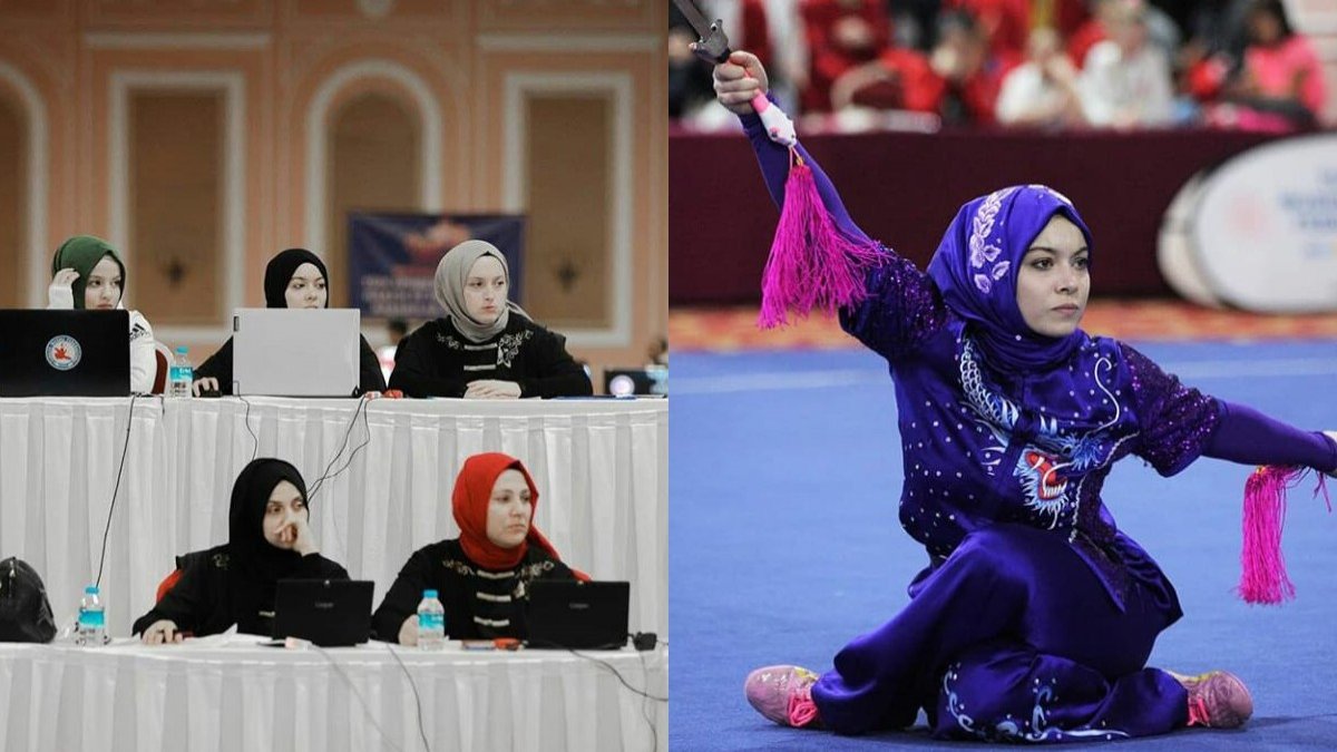 Wushu Federasyonu Başkanvekili Akyüz'ün kızı hem hakem hem sporcu hem şampiyon oldu