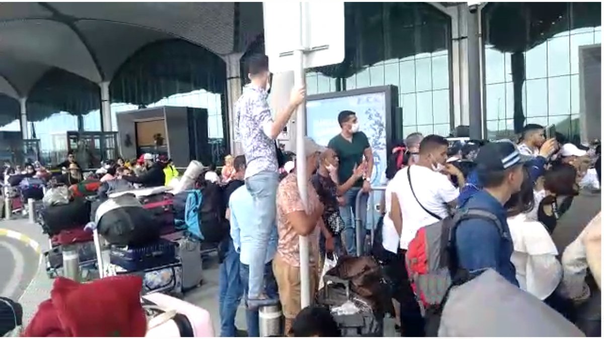 İstanbul Havalimanı'nda endişelendiren görüntüler - VİDEO