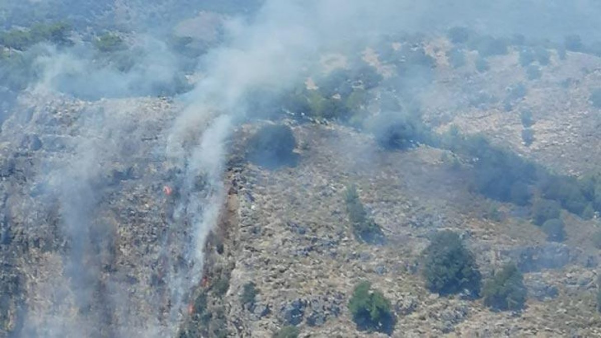 Muğla'da orman yangını: Karadan müdahale edilemiyor