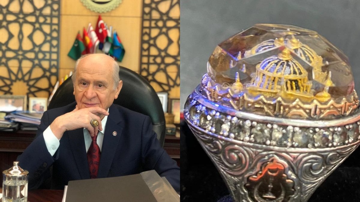 Bahçeli'den “Ayasofya’nın kubbeleri” motifli yüzük