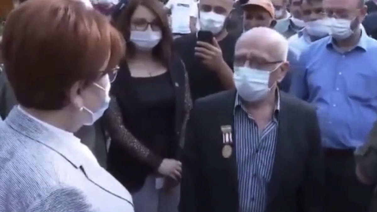 Akşener ile Kıbrıs gazisi arasında dikkat çeken diyalog - VİDEO