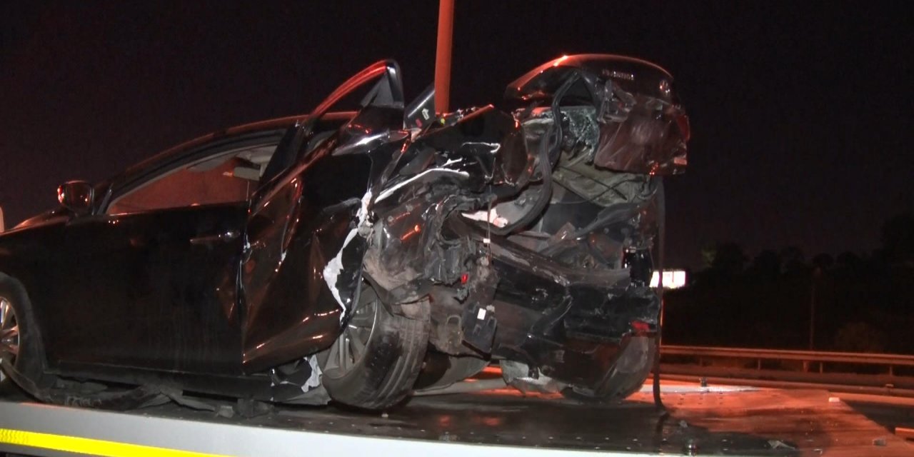 Başakşehir'de TEM Otoyolu'nda zincirleme trafik kazası: 2 yaralı 