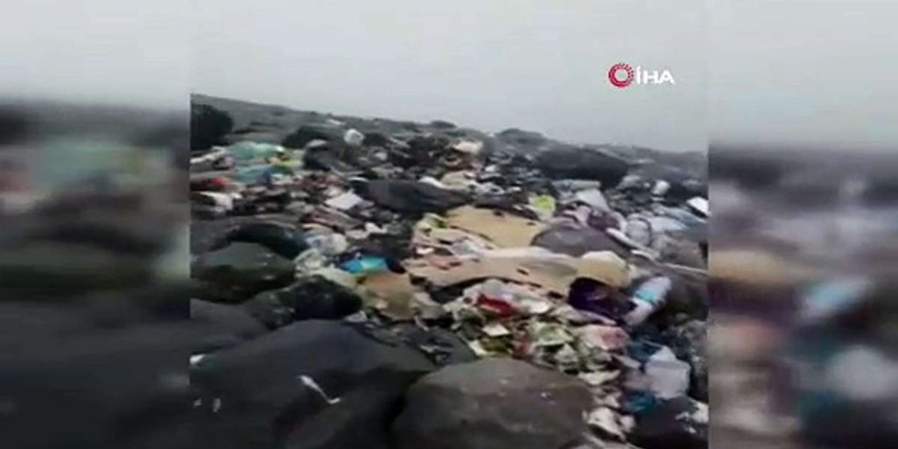 Ağrı Dağı'nın tepesinde çöp yığını-VİDEO