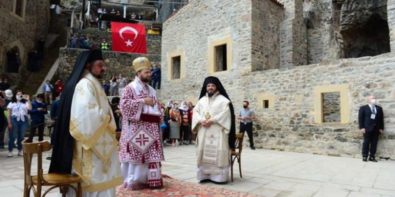 Sümela Manastırı'nda 5 yıl sonra ilk ayin