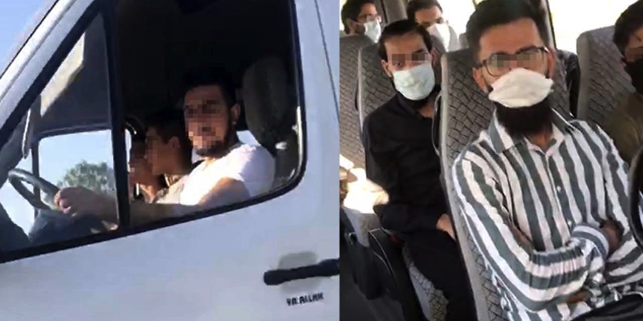 Ne şoför ne yolcular maske takıyordu: Polisi görünce taktılar ama... - VİDEO
