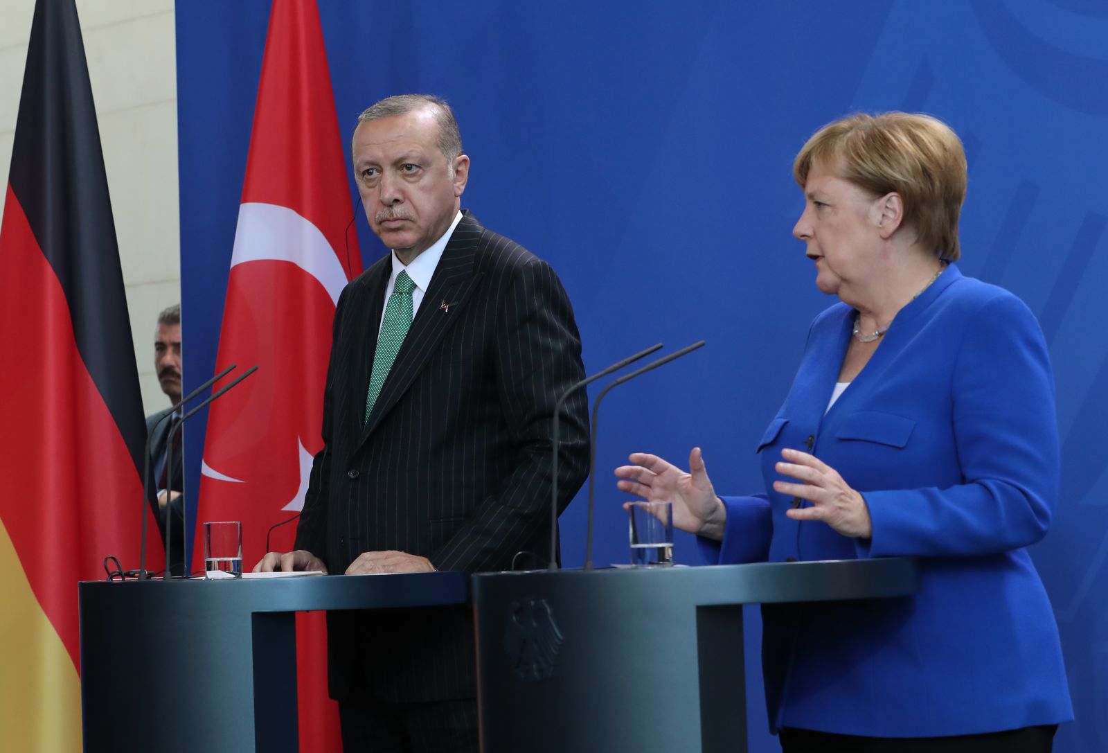 Erdoğan, Merkel ile görüştü 