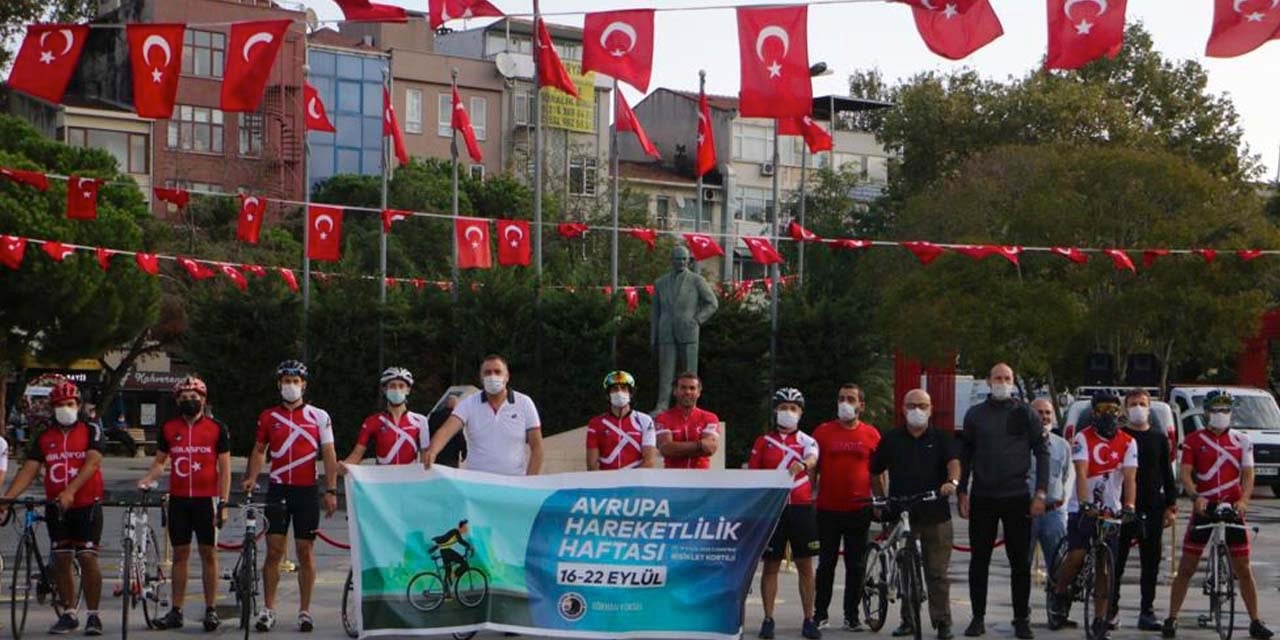 Bisiklet severler 'Avrupa Hareketlilik Haftası' için pedal çevirdi