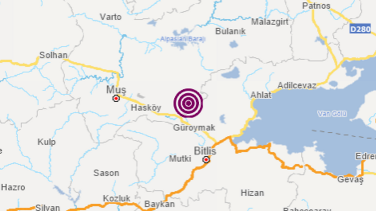 Muş'ta deprem