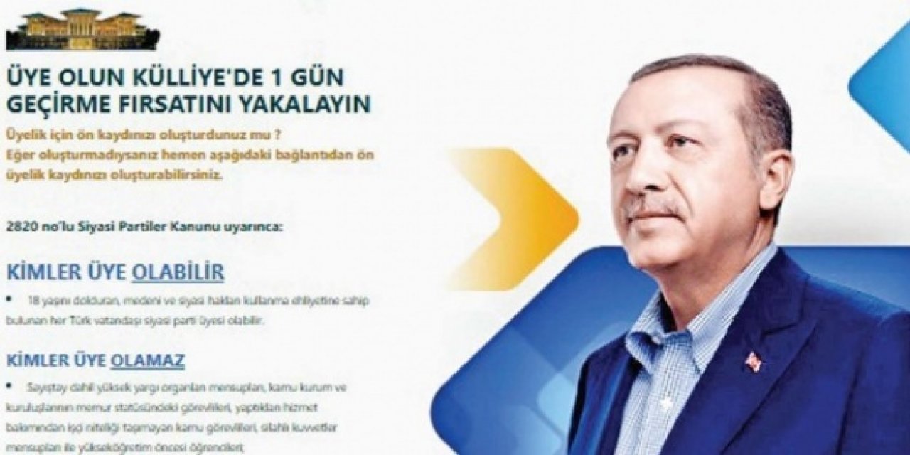 AKP Çayeli, Saray'a sadece bir kişi götürecek