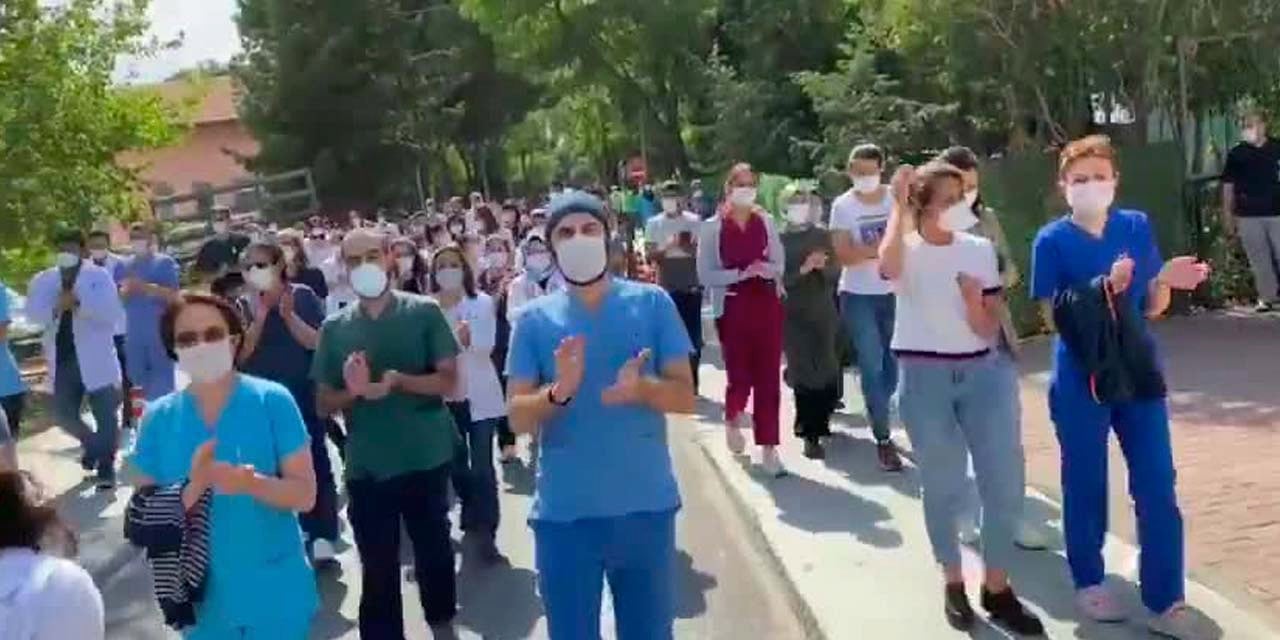 Sağlıkçılar şiddete karşı yürüdüler