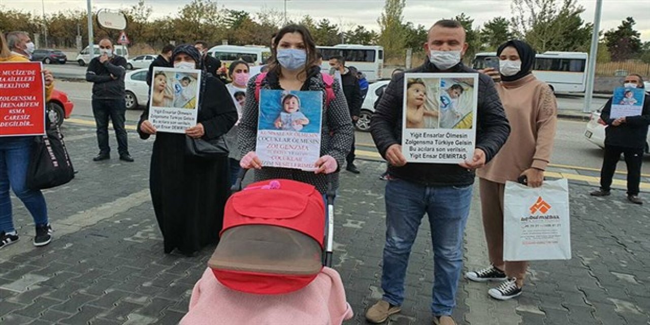 SMA'lı hasta çocukların aileleri Sağlık Bakanlığı önünde eylem yaptı