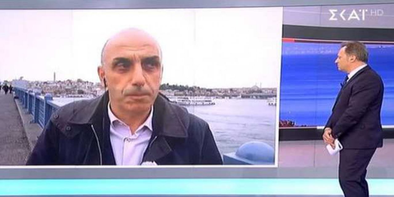 Saat 09.05'te yayın yapan Yunan gazetecinin o anları...