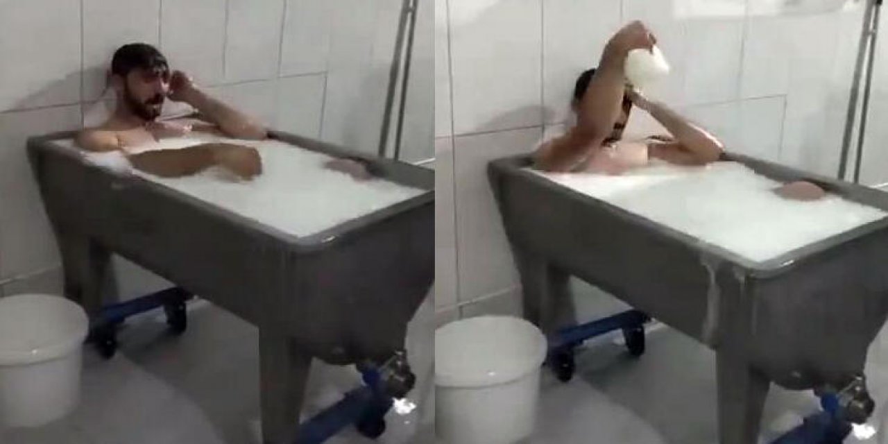 Süt banyosu yaptığı iddiasıyla tutuklanan işçi hakkında yeni gelişme