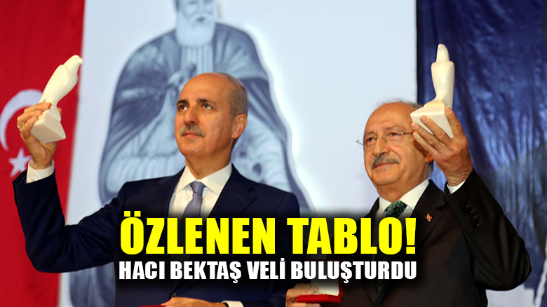 CHP lideri Kılıçdaroğlu ve Bakan Kurtulmuş Hacı Bektaş-ı Veli'yi anma töreninde bir araya geldi