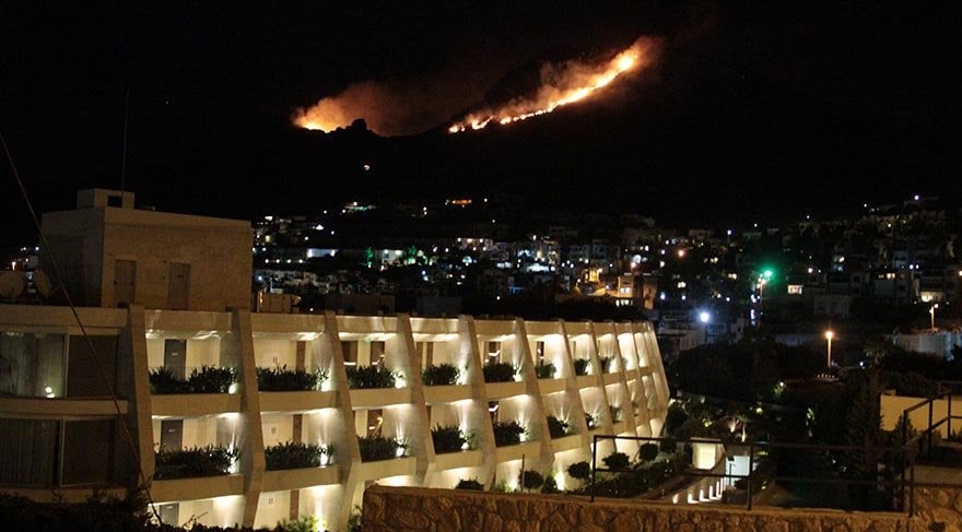 Bodrum'da yangın